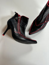 Load image into Gallery viewer, Vintage Y2K Miss Sixty Black and Red Moto Ankle Boots
