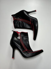 Load image into Gallery viewer, Vintage Y2K Miss Sixty Black and Red Moto Ankle Boots
