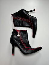 Load image into Gallery viewer, Vintage Y2K Miss Sixty Black and Red Moto Ankle Boots
