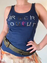 Load image into Gallery viewer, Vintage Y2K Rock Couture navy Top
