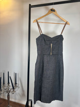 Load image into Gallery viewer, Vintage Y2K Grey Check Wool Dolce &amp; Gabbana Midi Dress
