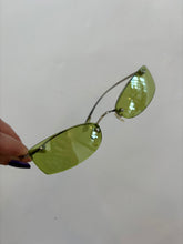 Load image into Gallery viewer, Vintage Y2K green visor micro Sunglasses
