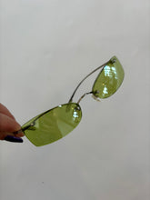 Load image into Gallery viewer, Vintage Y2K green visor micro Sunglasses
