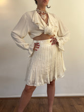 Load image into Gallery viewer, Vintage Y2K Morgan de Toi Ivory Silk Midi Skirt
