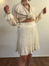 Load image into Gallery viewer, Vintage Y2K Morgan de Toi Ivory Silk Midi Skirt
