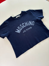 Load image into Gallery viewer, Vintage Y2K Moschino Jeans Navy Crop Top T-shirt
