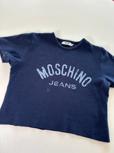 Load image into Gallery viewer, Vintage Y2K Moschino Jeans Navy Crop Top T-shirt
