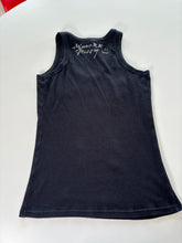 Load image into Gallery viewer, Vintage Y2K Diamonds Rock Black Diamante Vest Top
