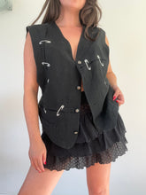 Load image into Gallery viewer, Vintage Y2K Safety Pin Waistcoat
