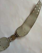Load image into Gallery viewer, Vintage 80s Leather white waist Belt
